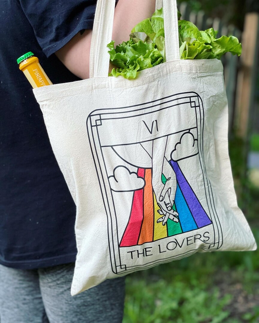Pride Tote Bag “The Lovers” Tarot Card MakerPlace by Michaels